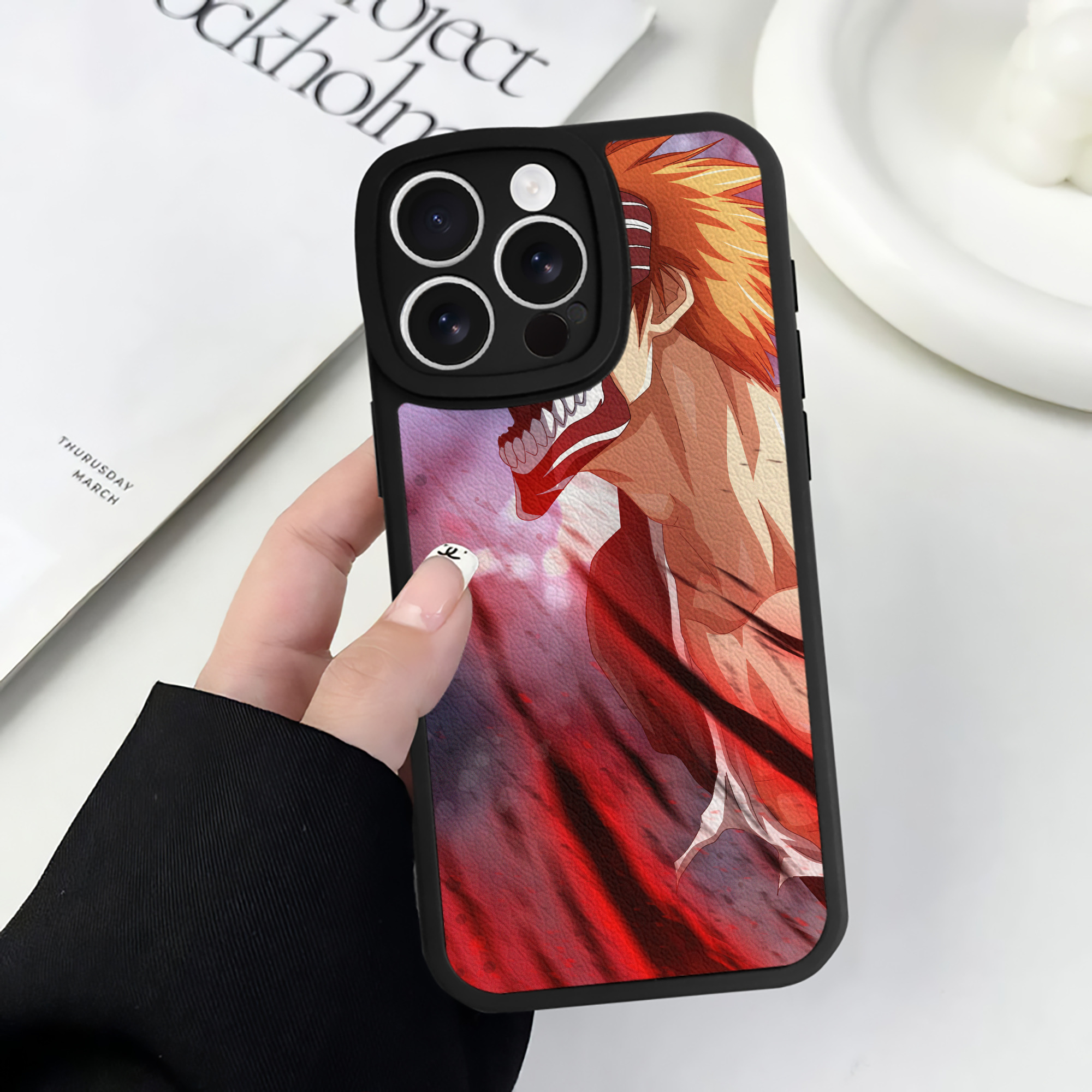 （画像用） ブリーチ BLEACH 【iPhone 16シリーズ対応】シリコンスマホケース（レザー調） 材質：シリコン